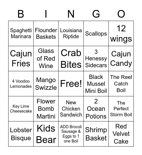 Server BINGO Card