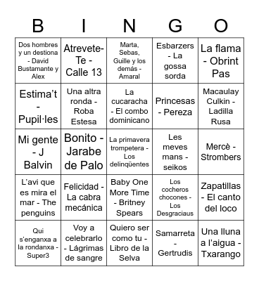 FOURMI BINGO Card