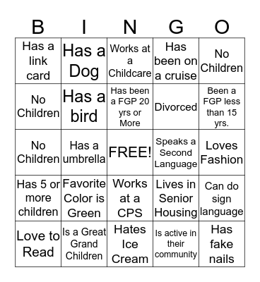 You Never Know Who Bingo Card