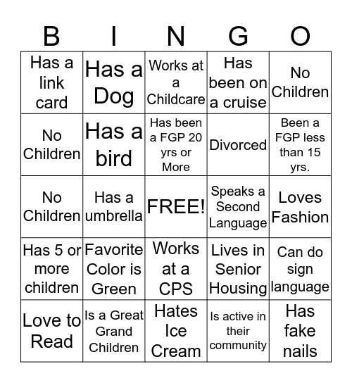 You Never Know Who Bingo Card