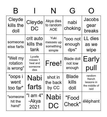 TEA Bingo Card