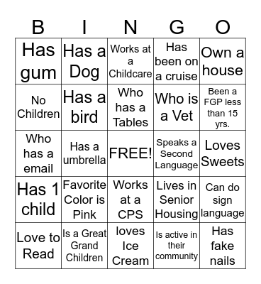 You Never Know Who Bingo Card