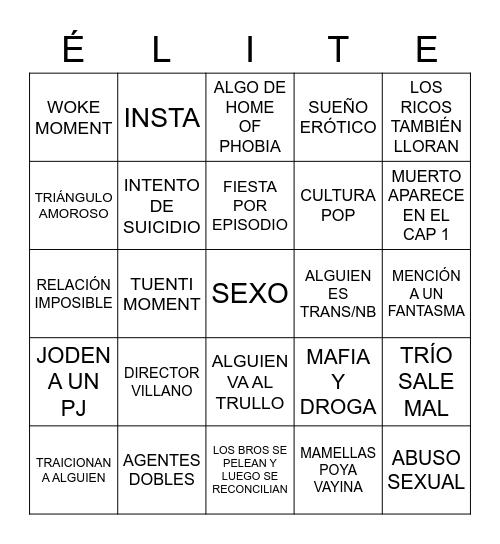 ÉLITE 4 BINGO Card