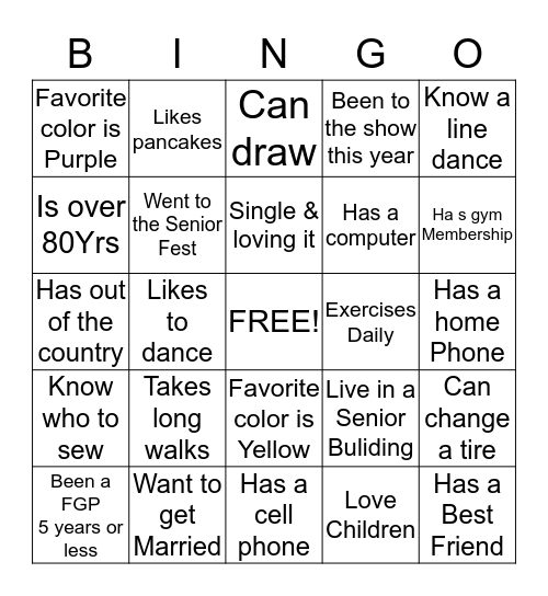 You Never Know Bingo Card