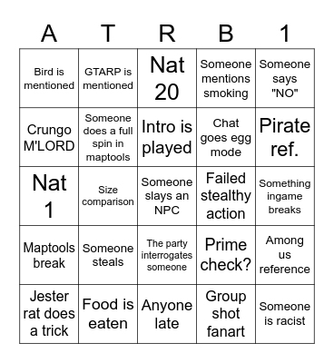 Among the reeds bingo n°1 Bingo Card