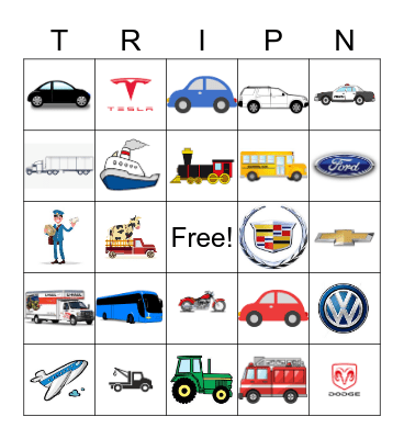 Tripn Bingo Card