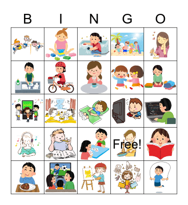 Activity Bingo Card