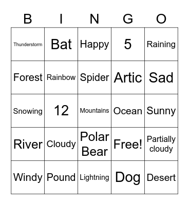 End of the semester Bingo Card