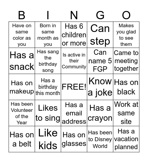 You Never Know! Bingo Card