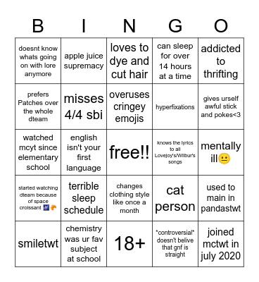 swag bingo Card