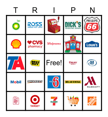 Tripn Bingo Card