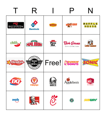 Tripn Bingo Card