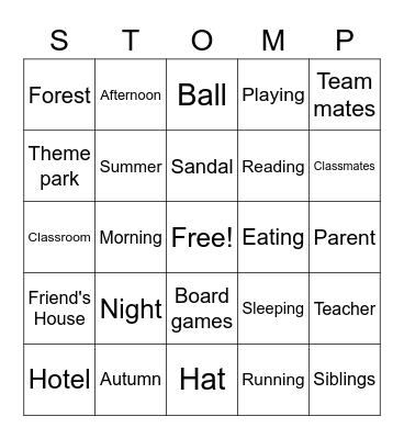 Situational Awareness Bingo Card