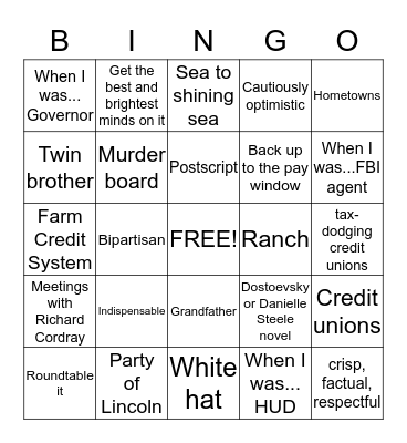 GR Summit Bingo Card