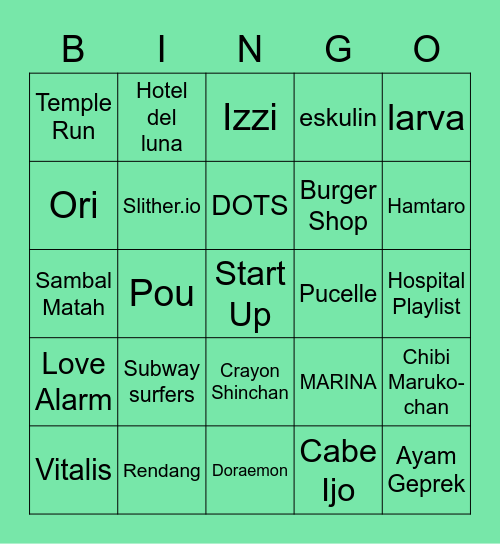 Bingo with EletronicaArts Bingo Card