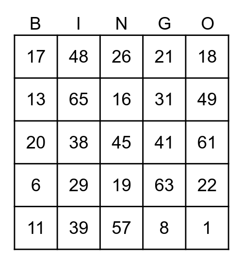 Ai Bingo Card