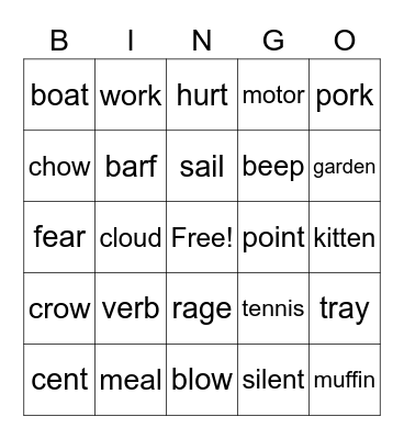 Final BINGO Card