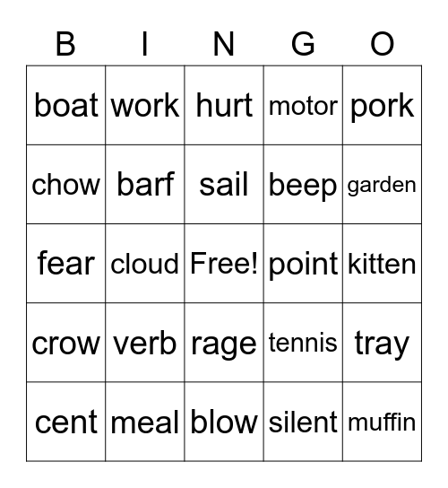 Final BINGO Card
