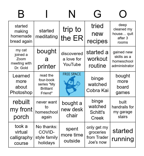 COVID Bingo Card