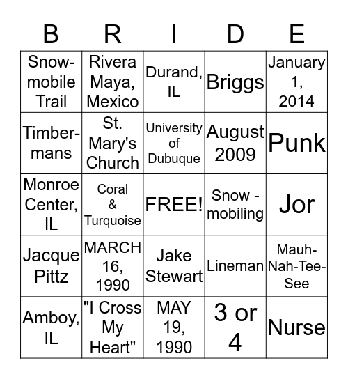 Bingo Card