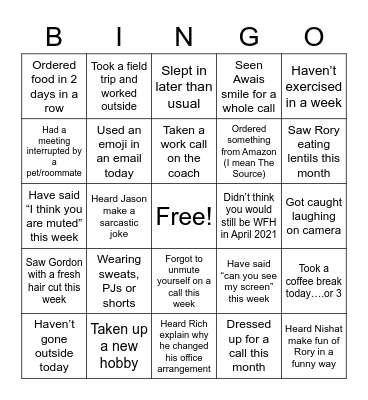 Retail Execution Bingo Card