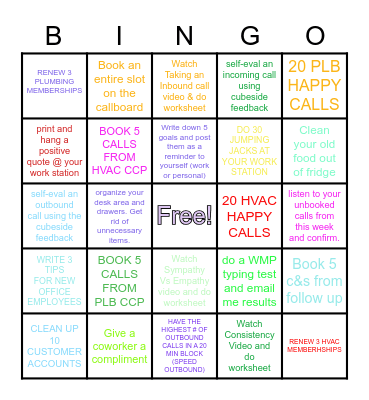 Neffsville Bingo! Bingo Card