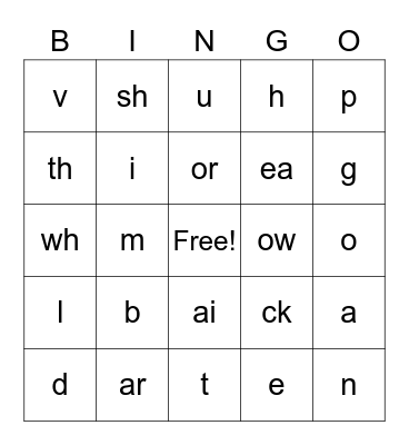 Sounds to Lesson 40! Bingo Card