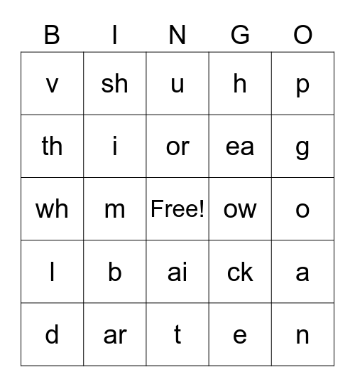 Sounds to Lesson 40! Bingo Card