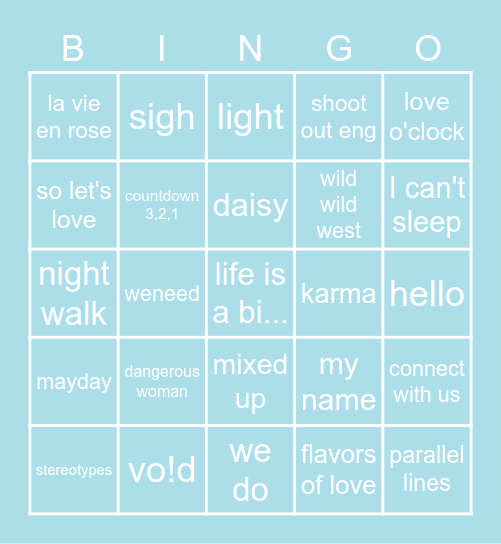 mine2 Bingo Card