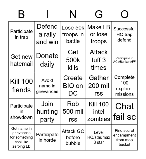 Bingo 2.0 Bingo Card