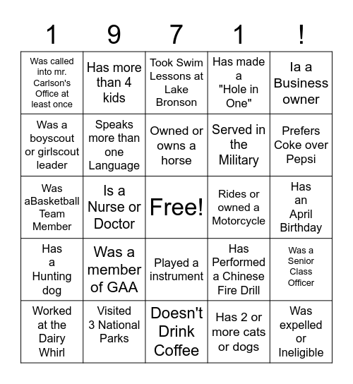 FIND SOMEONE WHO . . . Bingo Card