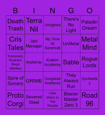 STEAM NEXT FEST Bingo Card