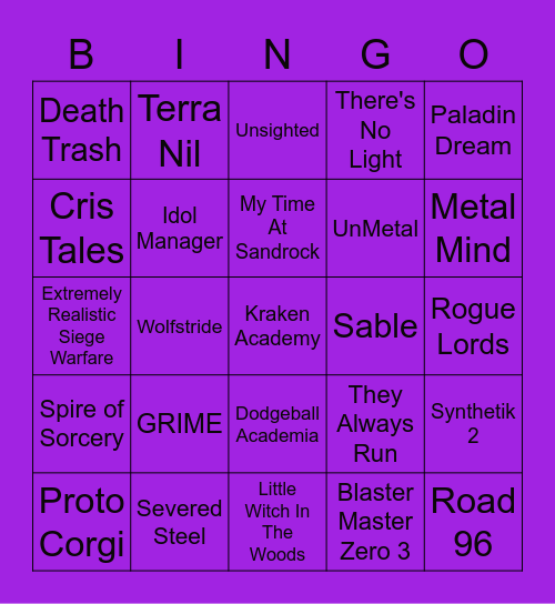 STEAM NEXT FEST Bingo Card