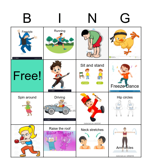 Fun Fitness Bingo! Bingo Card