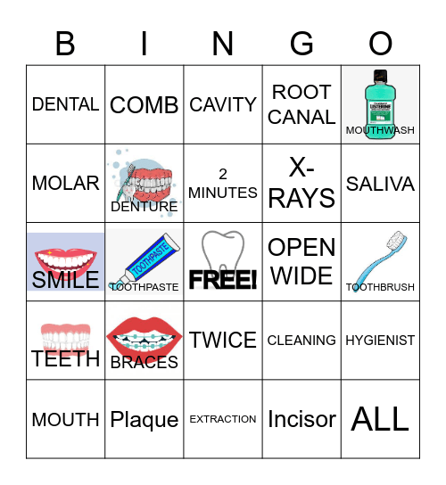 DENTAL Bingo Card