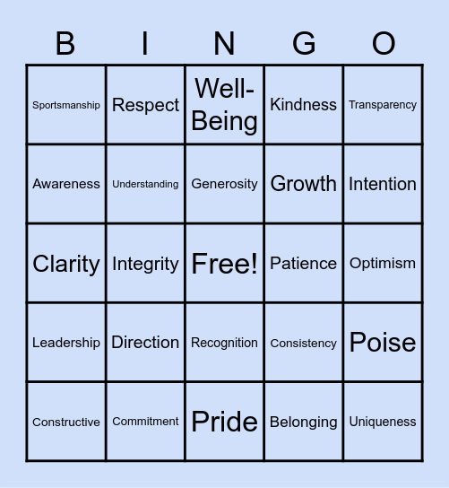 Team Appreciation Bingo! (2nd Session) Bingo Card