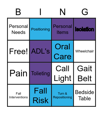 C.N.A. Week Bingo Card