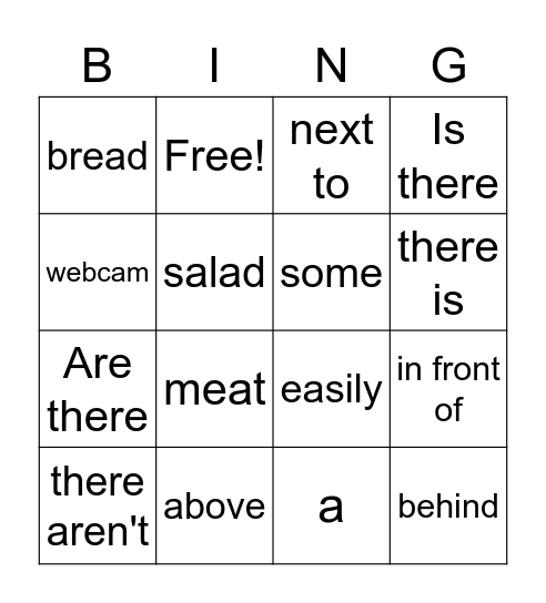 N4 Revision Bingo Card