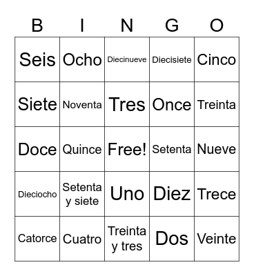 Bingo Clase Chile Bingo Card
