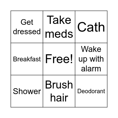 Every morning Bingo Card