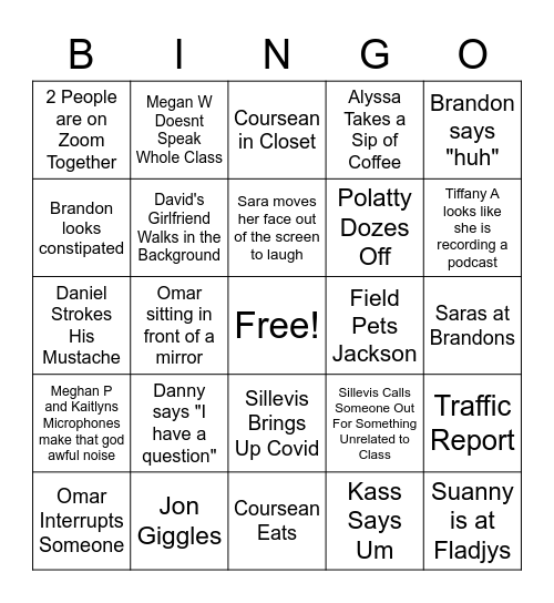 DPT Elite Study Group Bingo Card