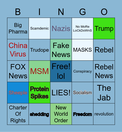 COVIDIOTS Bingo Card