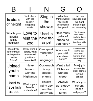 Bingo Card