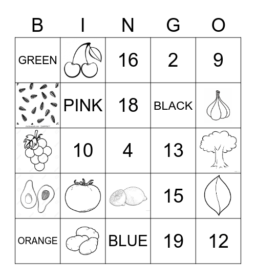 Bingo - 2nd Grade Bingo Card