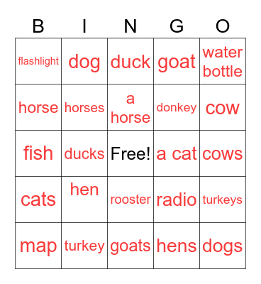 Unit 5 Bingo Card
