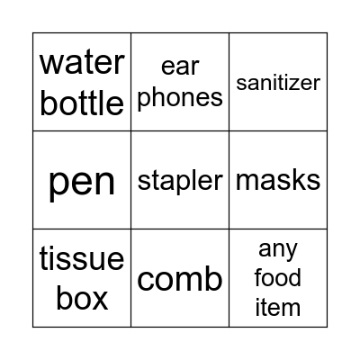 ICE-BREAKER Bingo Card