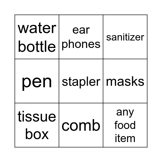 ICE-BREAKER Bingo Card