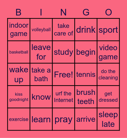 EC5 Bingo Card
