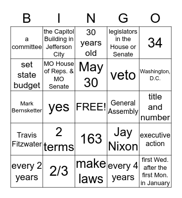 Bingo Card