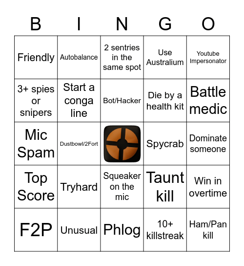 TF2 Bingo! Bingo Card
